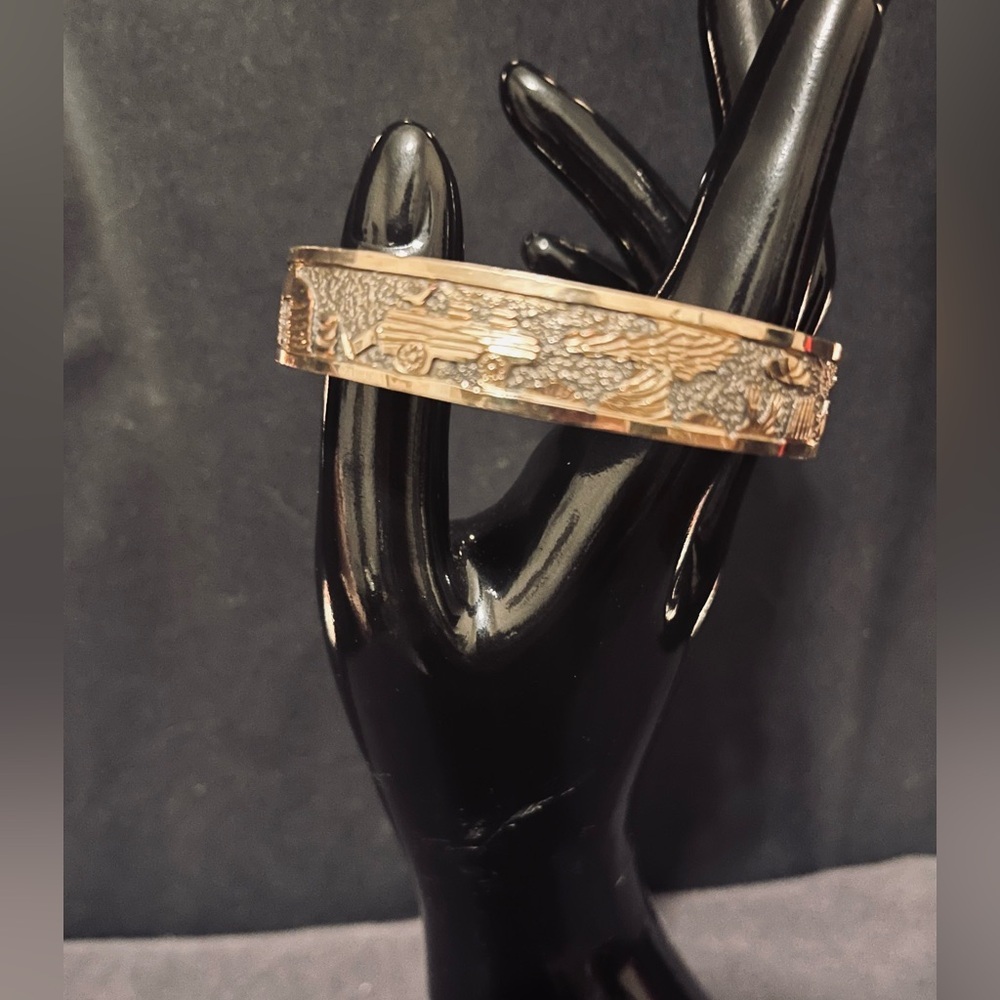 RARE Find - Antique Handmade Sterling Silver & 12k GF Bell Trading Co Cuff